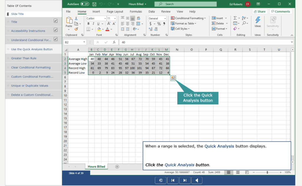 SkillsHub Excel